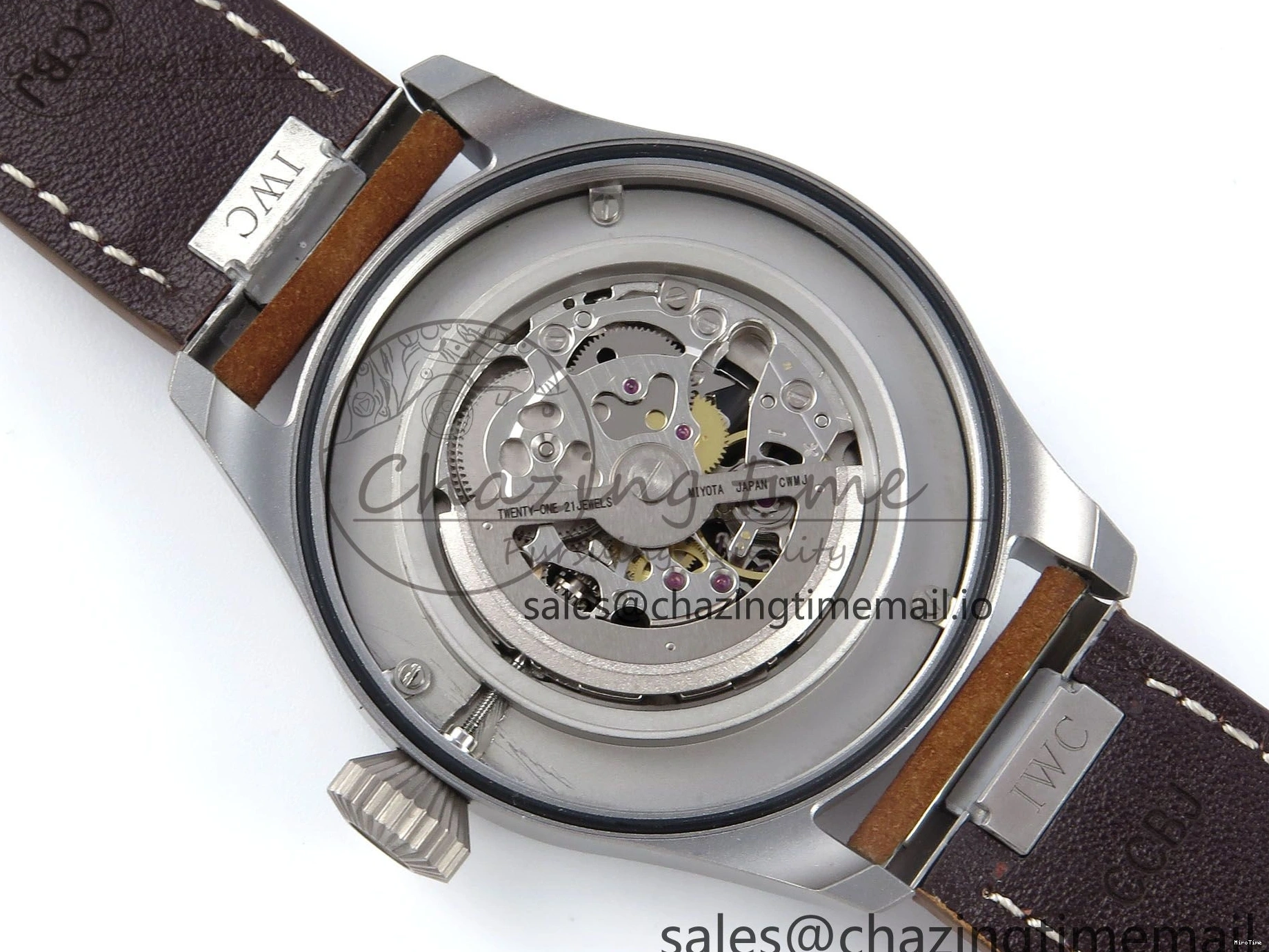 MIROTIME 0504 Big Pilot IW329701 M+F 1:1 Best Edition Black Dial on Brown Leather Strap MY RelaxedFit 7005